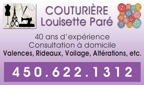 Couturière Louisette Paré à Laval